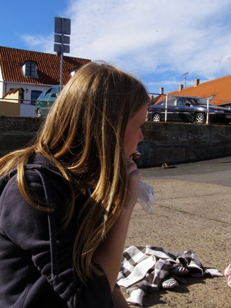 Christina med sin slikkepin... ^-^