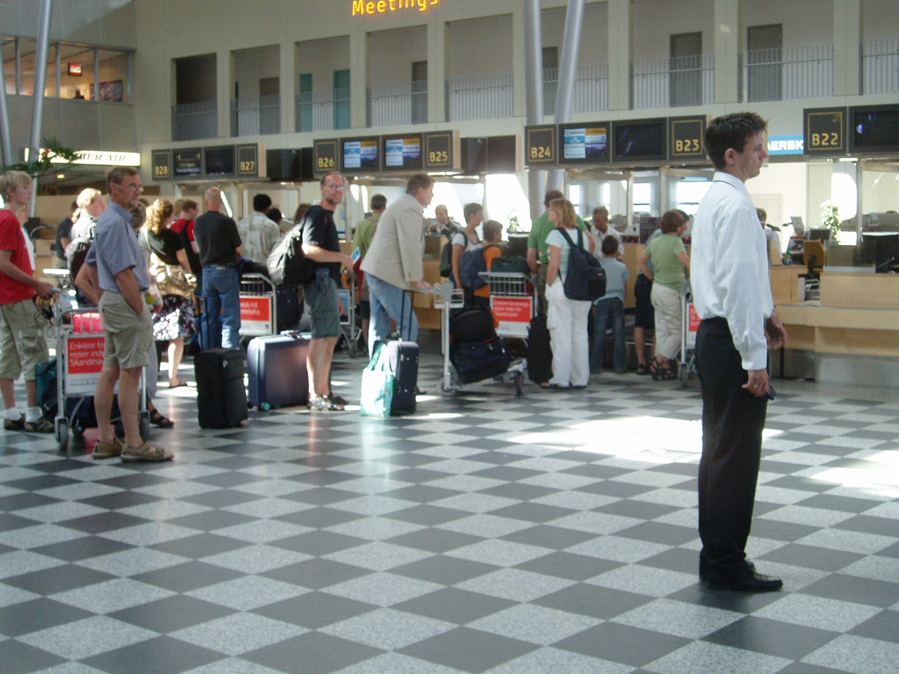 Check-in-k�en i Billund Lufthavn